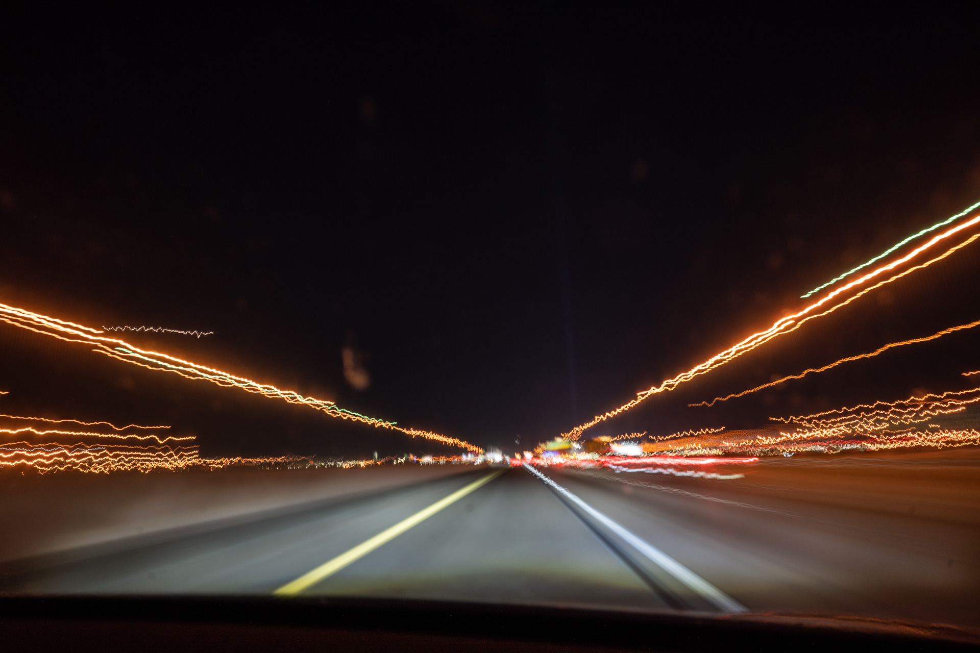 Abstract light painting from a long exposure